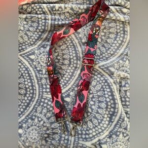 Floral Pink and Red camera/purse strap